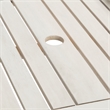 Pemberly Row Contemporary Wood Twin Seat Bench in White Finish