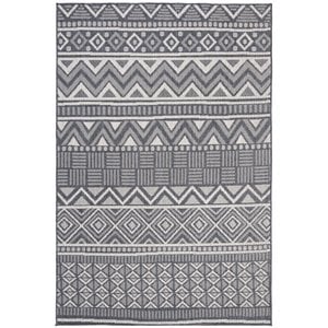 Pemberly Row Contemporary Polypropylene 8' x 10' Rug in Navy and Creme