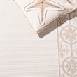 Pemberly Row Contemporary Polypropylene 9' x 12' Rug in Ivory and Beige