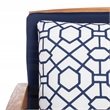 Pemberly Row Transitional Wood 4Pc Outdoor Set in Natural / Navy