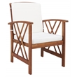Pemberly Row Transitional Wood 4 Piece Outdoor Set in Natural / Beige