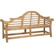 Pemberly Row Contemporary Classic Garden Bench in Teak Finish