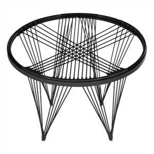 Pemberly Row Contemporary Iron/Silicone Chair in Black Finish