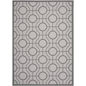 Pemberly Row Light Grey Indoor Outdoor Rug 6'7&quot x 9'6&quot for Rooms