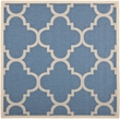 Pemberly Row Blue Indoor Outdoor Square 4' Rug for Any Space