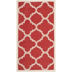 Pemberly Row Red Indoor Outdoor Accent Rug 2' x 3'7&quot for Any Space
