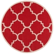 Pemberly Row Red Indoor Outdoor Round 7'10