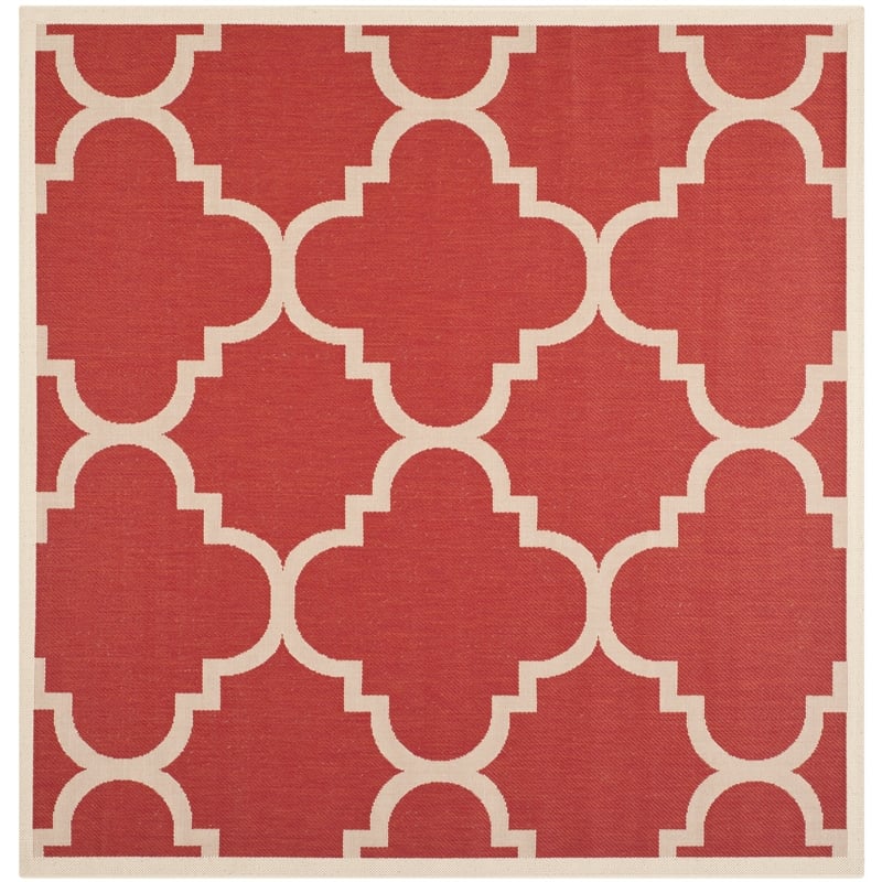 Pemberly Row Red Indoor Outdoor Square 7'10