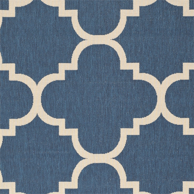 Pemberly Row Navy Indoor Outdoor Area Rug 8' x 11' for Any Room