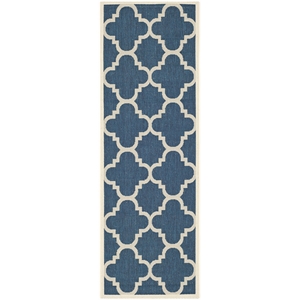 Pemberly Row Navy Indoor Outdoor Runner Rug 2'3&quot x 6'7&quot for Any Space