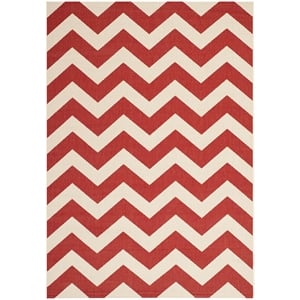 Pemberly Row Red Indoor Outdoor Area Rug 4' x 5'7&quot for Any Room