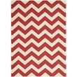 Pemberly Row Red Indoor Outdoor Area Rug 5'3