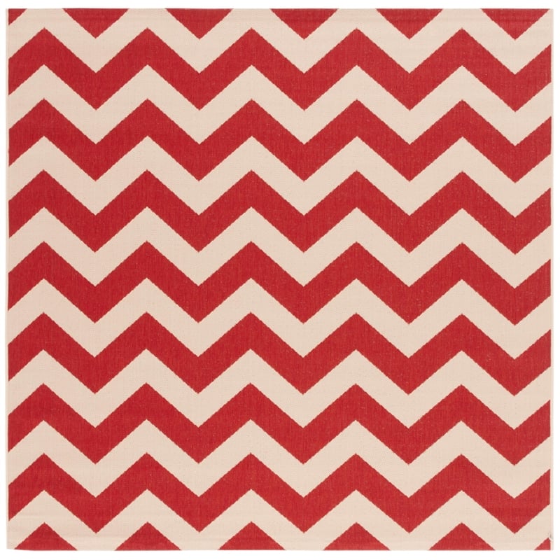 Pemberly Row Red Indoor Outdoor Square 6'7
