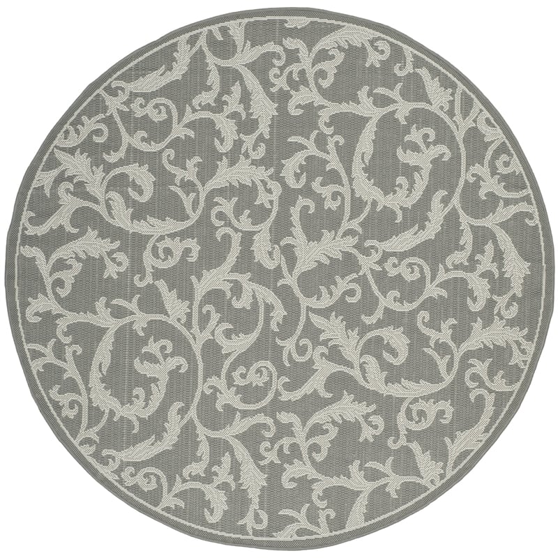 Pemberly Row Anthracite Indoor Outdoor Round 6'7