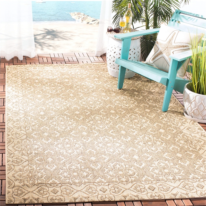 Pemberly Row Red Indoor Outdoor Area Rug 9' x 12' for Home Decor