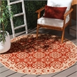 Pemberly Row Red Indoor Outdoor Round 7'10