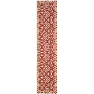 Pemberly Row Contemporary Indoor Outdoor Runner Rug in Red - 2'3&quot x 10'