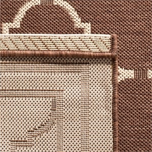 Pemberly Row Indoor Outdoor Area Rug in Chocolate - 9' x 12'