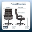 Pemberly Row Executive Big & Tall Ergonomic Office Chair Bonded Leather Brown