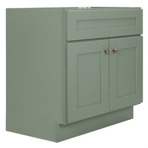 Pemberly Row Wood Vanity Without Top in Morning Fog Unassembled 30&quot
