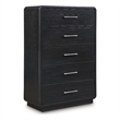 Pemberly Row Wooden Modern / Contemporary Black Chest of Drawers