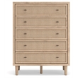 Pemberly Row Engineered Wood Contemporary Beige Chest of Drawers