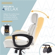 Pemberly Row Classic Executive Office Chair Bonded Leather in Light Gray