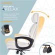 Pemberly Row Big & Tall Executive Office Chair Bonded Leather in Light Gray