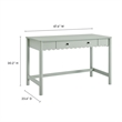 Pemberly Row Wooden Modern / Contemporary Writing Desk in Sage