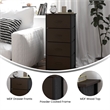 Pemberly Row 4 Drawer Dresser in Brown Wood Top/Black Iron Frame