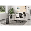 Pemberly Row Modern Transitional Plastic Conference Chair in Black