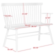 Pemberly Row Wooden Contemporary Spindleback Loveseat in White