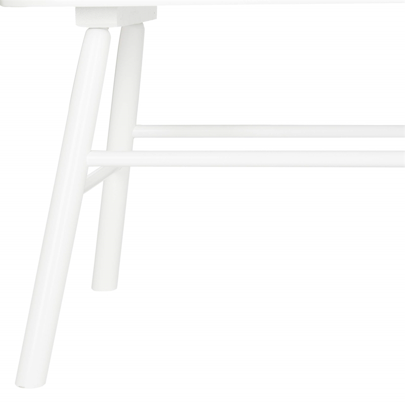 Pemberly Row Wooden Contemporary Spindleback Loveseat in White