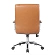 Pemberly Row Vinyl Executive Conference Chair with Arms in Caramel