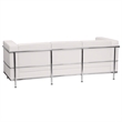 Pemberly Row Modern / Contemporary Regal Leather Sofa in White