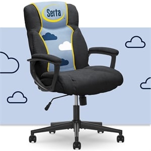 Pemberly Row Contemporary Style Office Swivel Chair in Black
