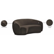 Pemberly Row Modern / Contemporary Brown Boucle Fabric Loveseat