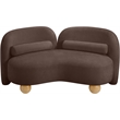 Pemberly Row Modern / Contemporary Brown Chenille Fabric Loveseat