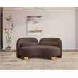 Pemberly Row Modern / Contemporary Brown Chenille Fabric Loveseat