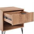 Pemberly Row 2-Piece Standard 3-Drawer Dresser & 1.0 Nightstand in Golden Brown
