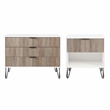 Pemberly Row 2-Piece Standard 3-Drawer Dresser and 1.0 Nightstand in Multi-Color
