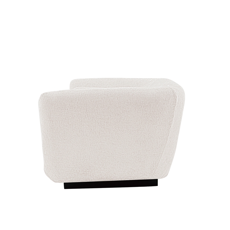 Pemberly Row Sofa with Solid Wood Frame and Pillows in Cream
