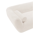 Pemberly Row Sofa with Solid Wood Frame and Pillows in Cream