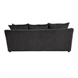 Pemberly Row Traditional Polyester Upholstered Sofa in Dark Gray