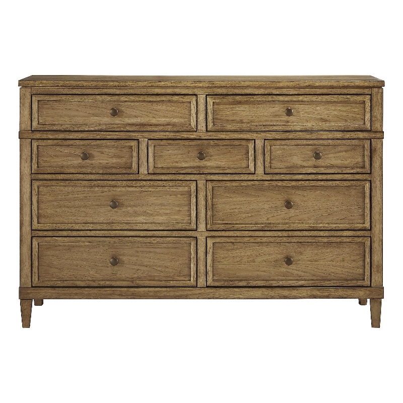 Pemberly Row Wooden Traditional Brown Finish Bedroom Dresser