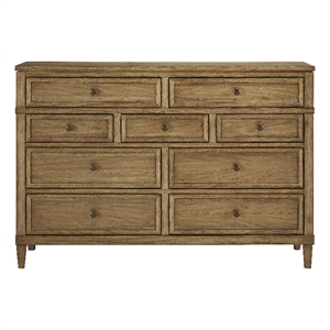 Pemberly Row Wooden Traditional Brown Finish Bedroom Dresser