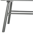 Pemberly Row Wooden Contemporary Spindleback Loveseat in Silver