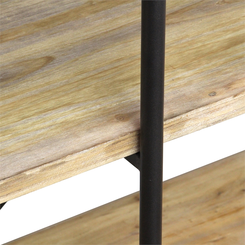 Pemberly Row Handmade Contemporary Wood and Metal Display Shelf