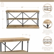 Pemberly Row Handmade Contemporary Wood and Metal Display Shelf