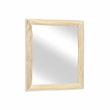 Pemberly Row Painted Natural Wood Bar Framed Mirror in Whitewash